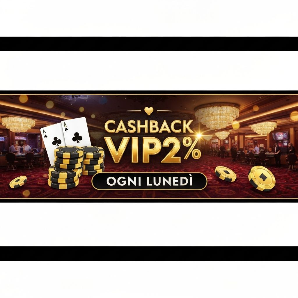 Cashback VIP Esclusivo 25% - Senza Limiti e Senza Requisiti di Scommessa